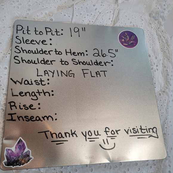 Valentina Naldi White Prairie Paisley Eyelet Cap Sleeve Tunic Top Size Small - Picture 12 of 12